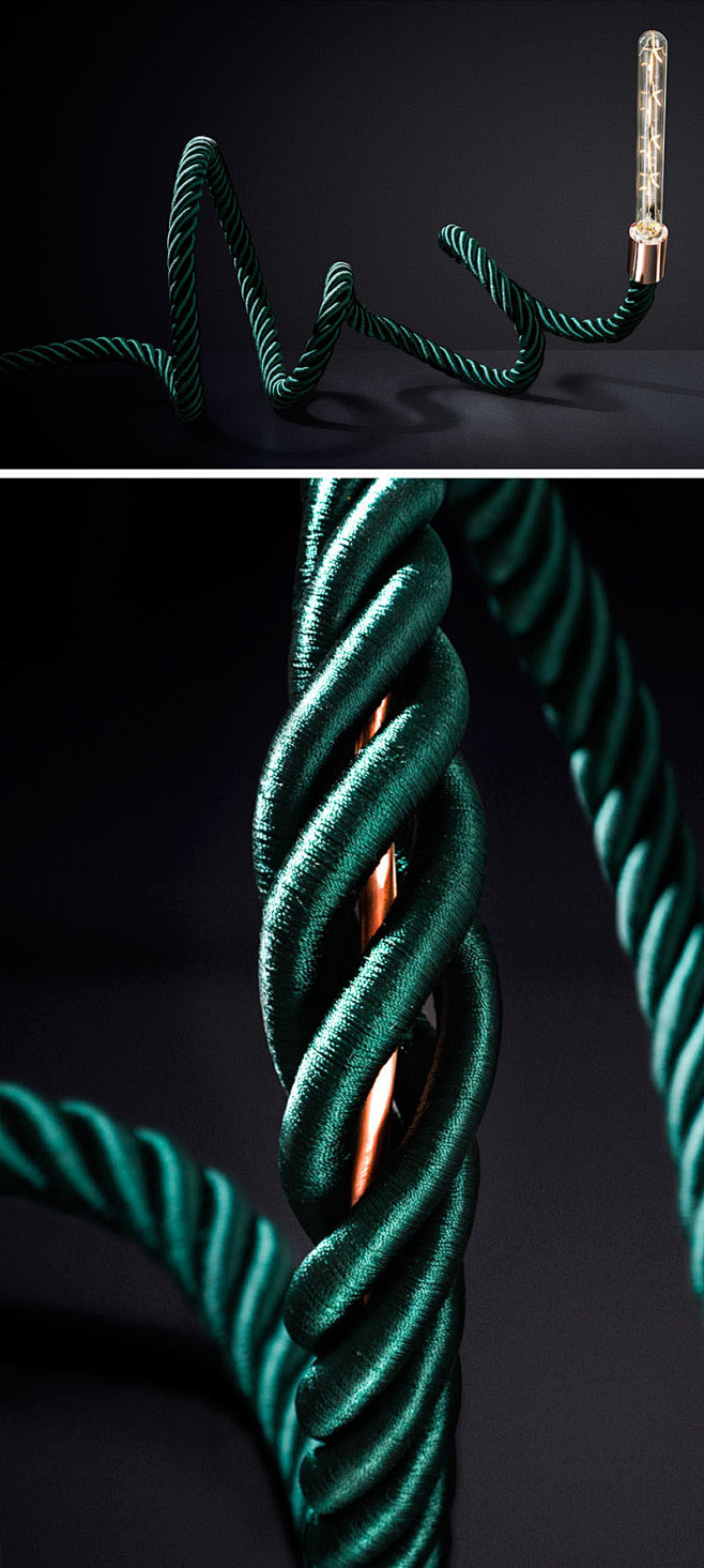 Fauna超强可玩性的绳子灯具设计