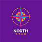 星星北极星logo标志矢量图素材