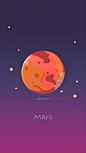 星球火星 插画