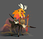 DOFUS Mmo-SAHARACH Characters, Kim Ettinoff : A set of family monster i was asked to develop in a very short time for Dofus game as an aditional member of the team Because i was more involved in the animation departement at this time! It was very fun to d
