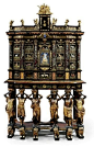 A MAGNIFICENT LOUIS XIV GILT-BRONZE AND PIETRA DURA-MOUNTED BROWN TORTOISESHELL, ASH, EBONISED AND PARCEL-GILT CABINET-ON-STAND ATTRIBUTED TO DOMENICO CUCCI AND THE GOBELINS WORKSHOP, CIRCA 1665-1675  Price Realised  GBP 4,521,250 USD 7,356,074