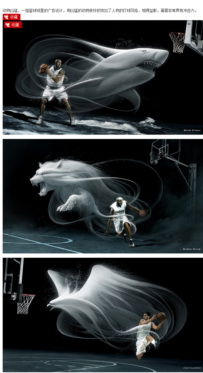 动物凶猛 篮球球星的广告设计_广告创意