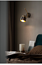 壁灯卧室床头灯轻奢全铜后现代北欧简约客厅造型个性创意背景墙灯-tmall.com天猫
