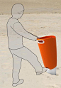 创意沙滩垃圾桶设计03