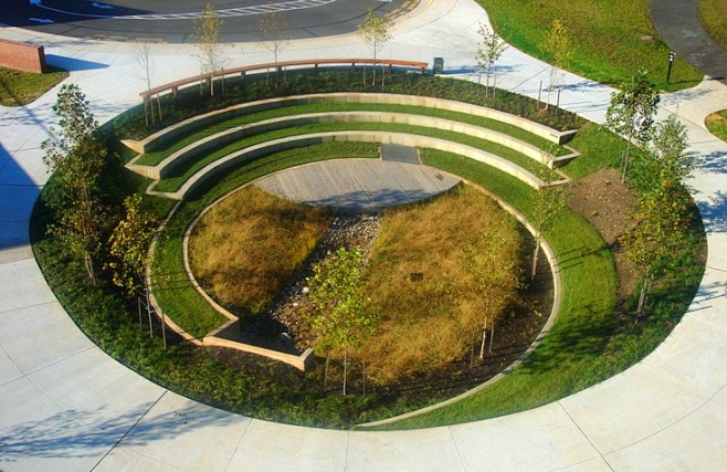 Bioswale amphitheate...