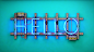 3D Neon Sign Hello on Behance