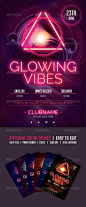 Print Templates - Glowing Vibes Flyer | GraphicRiver