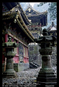 东照宫的瓮，亭子和主殿。 日本日光
