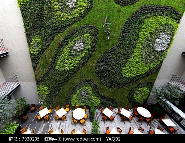 公共休闲空间植物墙图片