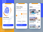 Travel iOSx Mobile App ui ux travel agency flight resturant app ios calender map ride hotel booking travel