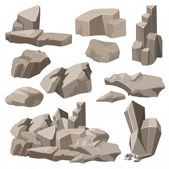 Rocks and stones set...