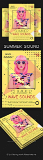 Summer Sound Party Flyer Template PSD