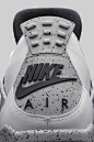 nike air jordan 4 retro white cement grey