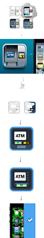ATM图标设计制作过程
http://www.guimobile.net/tutorial/icon-design-tutorial/atm-icon-design-process.html