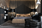 Three Luxurious Apartments With Dark Modern Interiors : Slate, ebony, leather – luxurious materials like these are the backbone of a sophisticated dark interior. They bring to mind the sound of clinking of cocktail