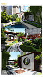 3su完整别墅庭院私家花园su 新中式庭院景观模型 环艺作业毕设-淘宝网