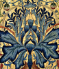 William Morris Artichoke embroidery design (detail), 1877.