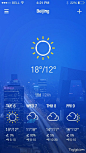 ios7天气预报APP UI设计