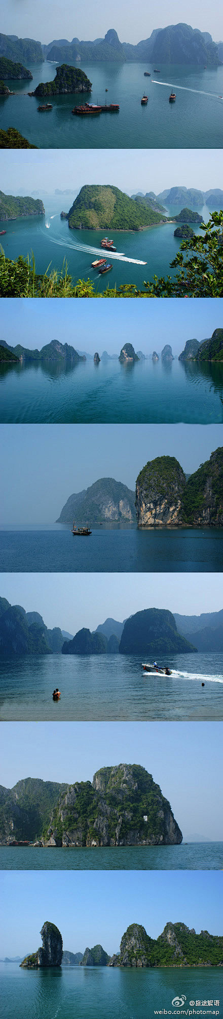 越南媲美桂林山水的风景——下龙湾 #花瓣...