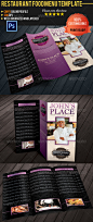 Tri-fold Restaurant Food Menu Template 05 - Food Menus Print Templates