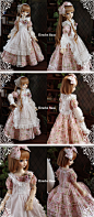 *Kirsche Haus*　SDM/MSD少女用　重ね着セット - ヤフオク! :  SDM/MSD少女用のお洋服セットです。 SDMリズのボディからパターンをおこして作りました。 お譲りするものは ・半袖ワンピース　・長袖ワンピース　・エプロン　・ペチコート　・リボン　・コサージュ　・バブーシュカ　 の以上７点です。 その他の撮影小物、ドール本体等は出品物に含まれません。 綿ローン（オフ白、プリント）、トーションレース、フランス製リバーレース、サテンリボン等を使用。 家庭用ミシン、職業用ミシン、ロック