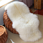 宜家地毯纯羊毛卧室床边毯沙发垫飘窗垫家用椅垫皮毛一体简约定制-淘宝网