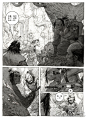 最近正在画的一部短篇，日本古装动作类漫画《妖怪武士团》，以下是按顺序排列的开头九张黑白稿。。。