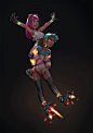 Cyber candy - Flying piggyback, Gui Guimaraes : new entry for the cyber candy girls collection. hope you enjoy