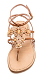 Stuart Weitzman Artisan Embellished Sandals夹脚鞋  