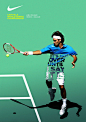 耐克迪拜网球公开赛明星宣传海报设计欣赏 - 画册设计