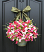 LOVE THIS!! Tulip Door Wreath | ~)( Door Decor )(~