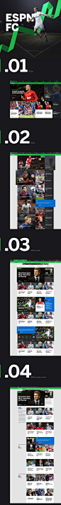 ESPN FC dot com : While at Rally Interactive I was the CD/Lead Designer for concepts on the new ESPN FC. Here is an evolution of how it started and where I left off. See the final result from Rally at espnfc.com. #Web#