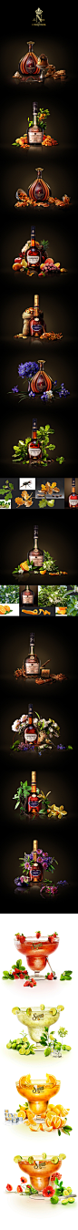 Collages for Sauza and Courvoisier : Collages for Tequila Sauza and Le Nez de Courvoisier web promos