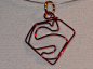 Wire Wrapped Superman MADE to ORDER Pendant