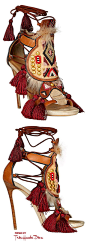 ♔Très Haute Diva♔ Dsquared2 Fall2015 Eskimo Chic Sandals in Brown: 