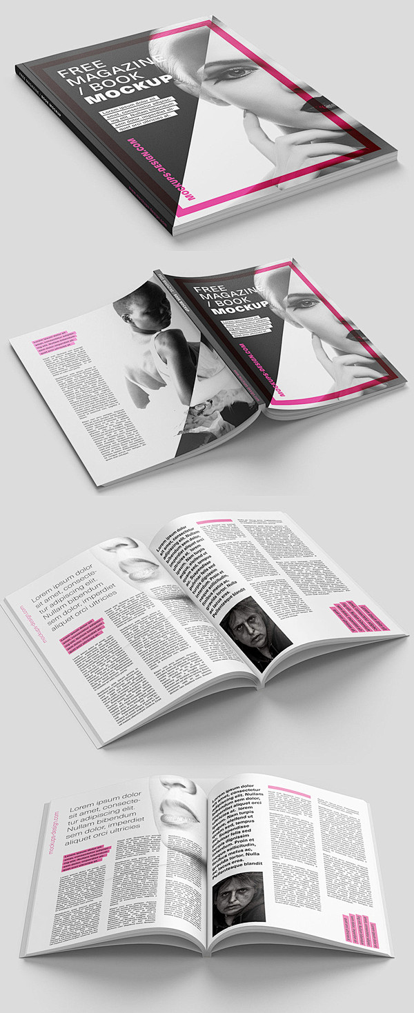 Free Magazine PSD Mo...