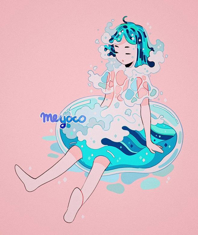 Redrew my ocean girl...