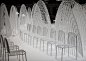 Nendo「Stockholm Furniture & Light Fair」2013　http://www.tdwa.com/dezeen/interior/80-sheets-of-mountains-installation-by-nendo.html