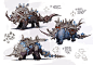 Path of Fire- Mounts, Carlyn Lim : More mounts explorations. With some of these i was thinking they were more naturalistic, like ambient creatures you could capture (with the right bait/food) to ride on. Players could see some running in a herd, others as