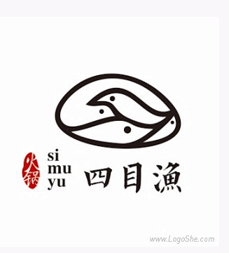 四目渔火锅Logo设计欣赏_logo设计...