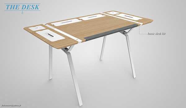 【家具设计】办公必备，多功能书桌