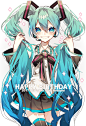 miku~ 10th Happy Birthday！ miku十周年生日快乐！「10周年」  Pixiv ID：64711546  しろこ（可放大）