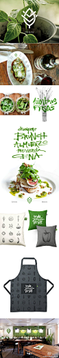 字体设计（97）阿根廷罗萨里奥VV有机素食餐厅视觉形象@北坤人素材