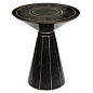 Marble and Brass Side Table