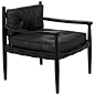 Noir Furniture Fogel Lounge Chair, Charcoal Black-Noir Furniture-Blue Hand Home