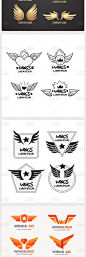 翅膀wing胜利字母V麦穗徽标元素LOGO设计素材EPS矢量AI平面VI标志-淘宝网