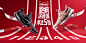361运动鞋-红色活动海报