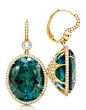  Tiffany Green Tourmaline & Diamond Earrings