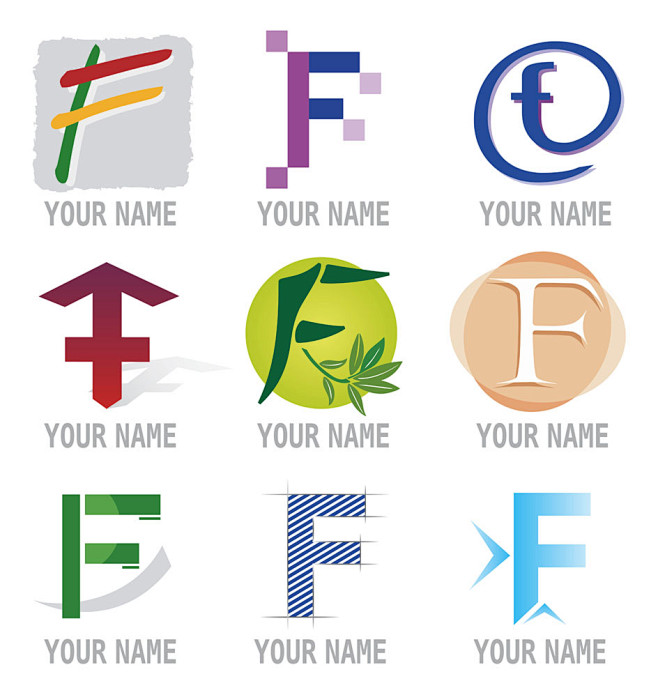 字母f时尚logo图片