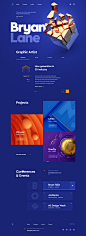 Web design portfolio modern gold hi tech